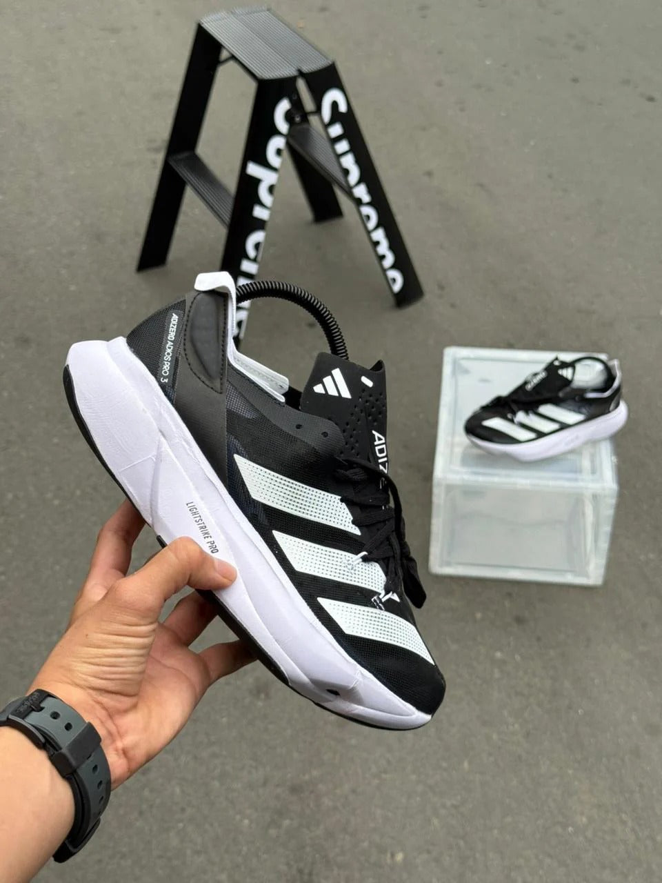 ADIDAS ADIZERO ADIOS PRO 3 NEGRO BLANCO